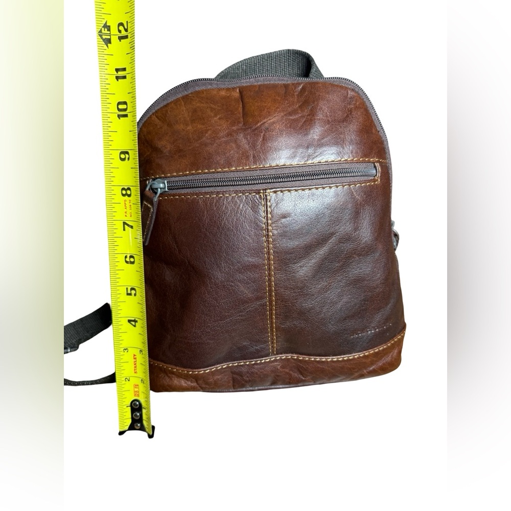 Jack Georges Leather Sling Backpack – Rich Brown, Hands-Free Travel Bag | EUC - Picture 7 of 8